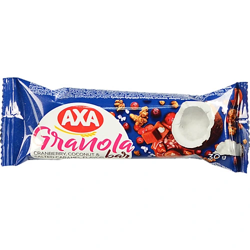 Батончик гранола Axa 30г журавлина кокос солона карамель