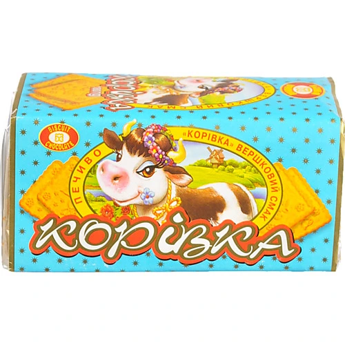 Печиво Вершковий смак Корівка Бісквіт Шоколад м/у 180г