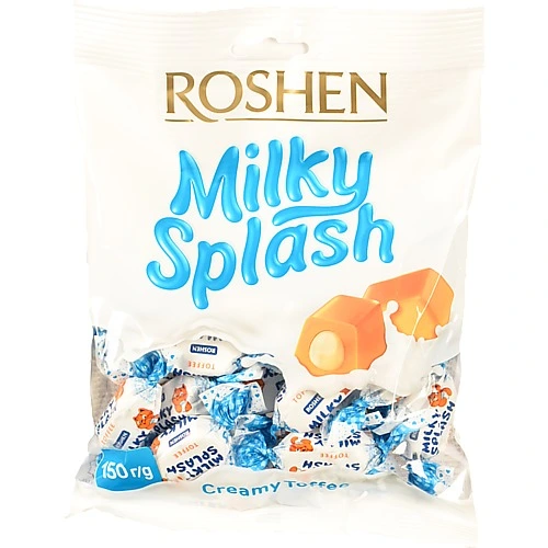 Цукерки Creamy Toffee Milk Splash Roshen м/у 150г