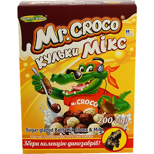 Сухі сніданки кульки Мікс Mr. Croco 200г