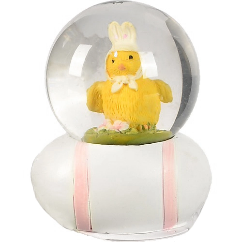 Великодній декор. Скляний шар з курчам 45х45мм.