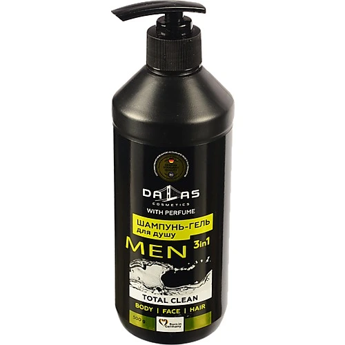 Шампунь-гель Dallas 500мл total clean чоловічий 3в1