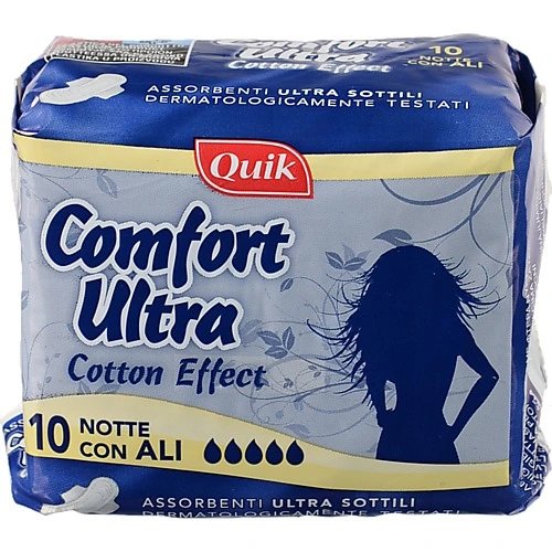 Прокладки Quik 10шт comfort ultra ультратонкі з крильцями