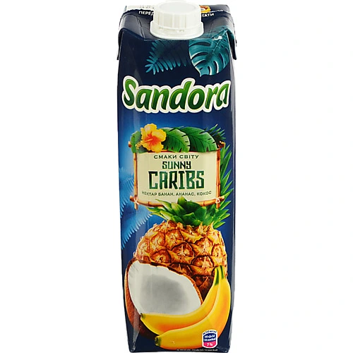 Нектар Сандора 0.95л ананас банан кокос