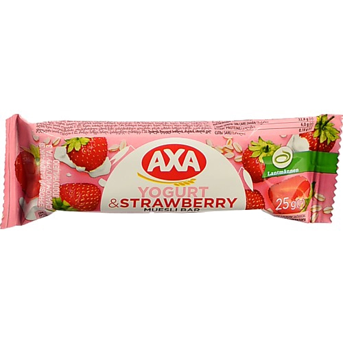 Батончик зерновий зі смаком йогурту та з полуницею Аха 25г