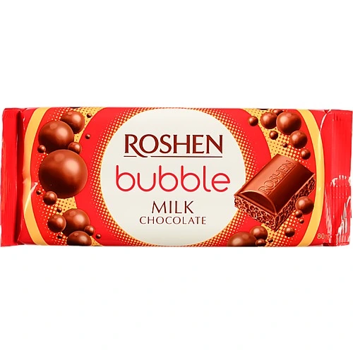 Шоколад пористий Milk Bubble Roshen м/у 80г