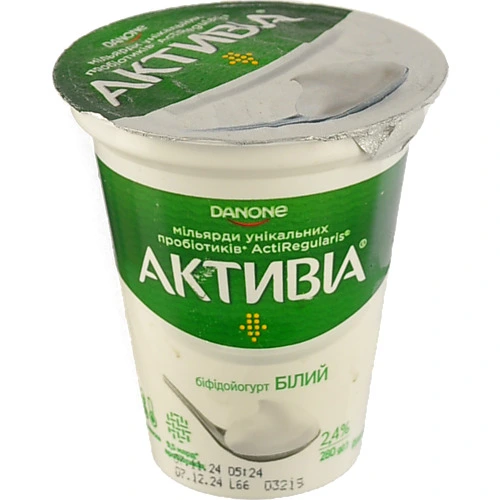 Біфідойогурт Активіа Білий 2.4% жирності 280г