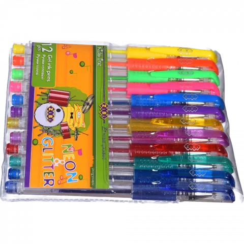 Набір з 12-ти гелевих ручок neon/glitter ZB.2204-99
