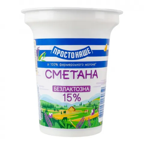 Сметана Простонаше 15 300 г стак. б/лактози