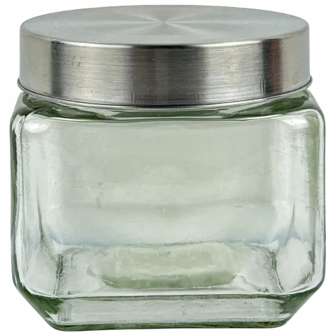 Банка скляна 800мл з кришкою квадратна 9907Y И183