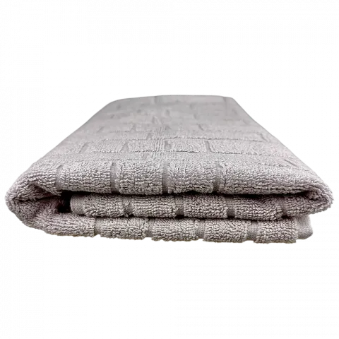 Рушник махровий DINA.ME QD-0560 50х90 см 550 г/м2 Світло сірий (Узбекистан) И953