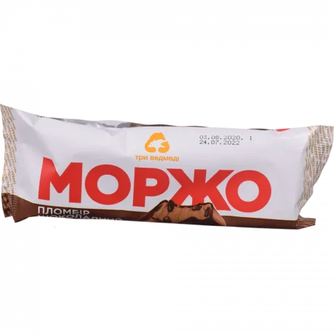 Морозиво Три Ведмеді 80 г ескімо Моржо пломбір шоколадний