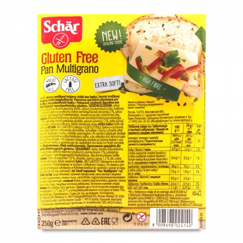 Хліб Dr.Schar 250 г Pan Multigrano з насінням без глютену