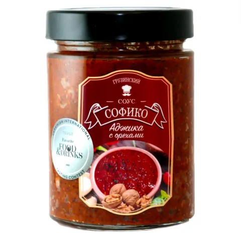 Аджика Софіко 330 г з горіхами червона