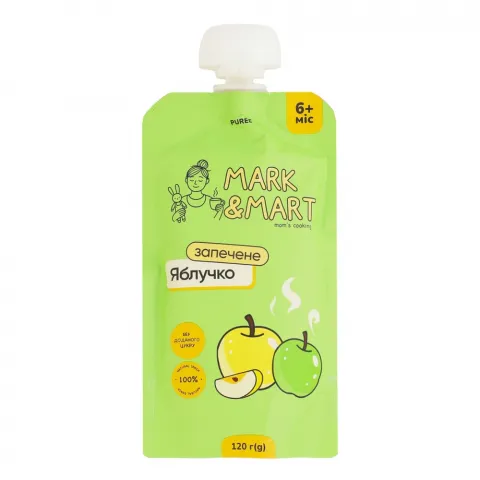Пюре Mark and Mart 120 г д/пак. Запечене яблучко