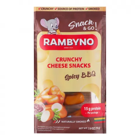 Снек сирний копч. плавл. Rambyno 75г 45 BBQ (Литва)