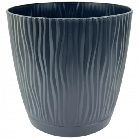 Горщик д/квітів PP Sandy P 19 см антрацит DSY190P-S433 И191 (Польща)