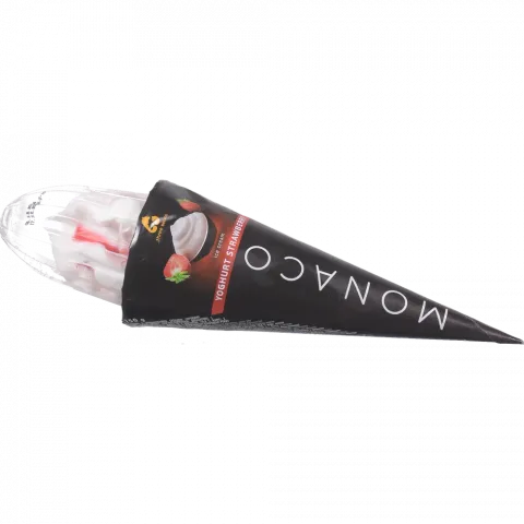Морозиво Три ведмеді 140 г ріжок Monaco Yogurt strawberry