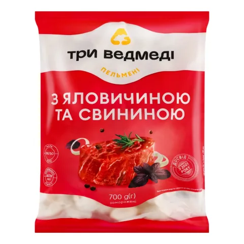 Пельмені Три Ведмеді 700 г свин./ялов.