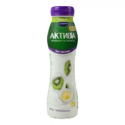 Біфідойогурт Активіа 0,8 260 г Банан-ківі б/лактозний