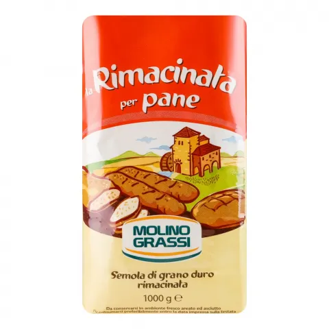 Борошно Molino Grassi 1 кг Rimacinata Per Pane з твердих сортів пшениці