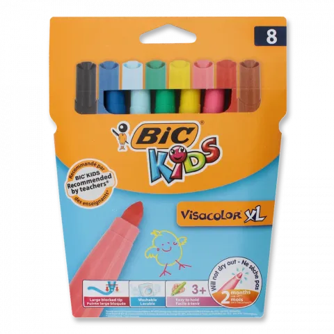 Фломастери BIC Kids Visacolor XL 8 кол.