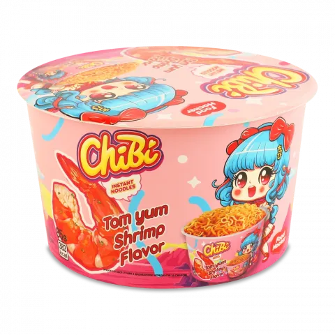 Локшина ChiBi 85 г стак. зі смаком Том Ям з креветками