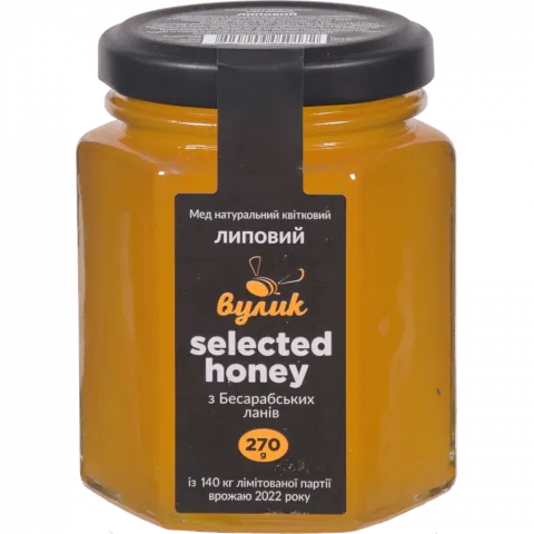 Мед Вулик Selected honey 270 г Липовий