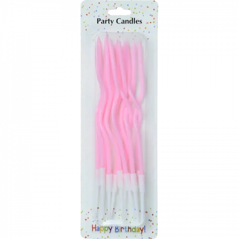 Набір свічок для торту, 12 шт., хвилясті пастель арт. 6961-9 И728