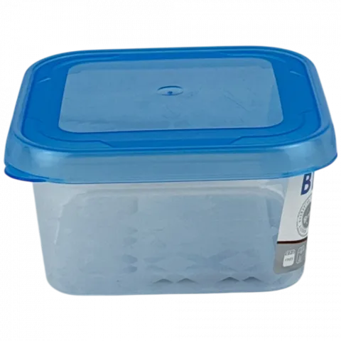 Ємкість пласт. д/кухні квадр Branq 0,25 л 2025 синя кришка И503 (Польща)