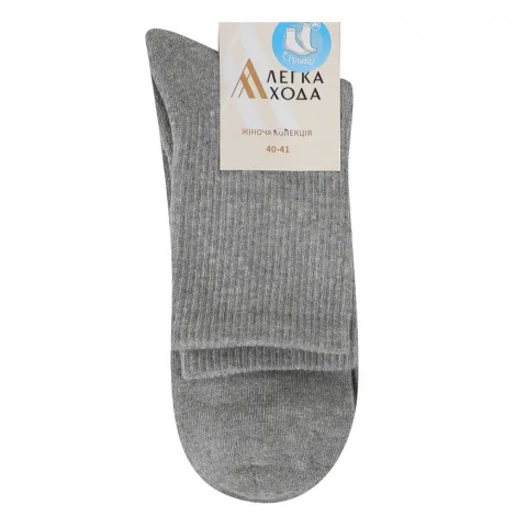 Шкарпетки жін. Легка Хода 5666 27 сірий меланж