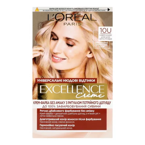 Фарба д/волосся L`Oreal Excellence Universal Nudes 10U Універсальний світло-світло русявий