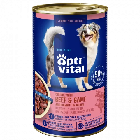 Корм д/собак OPTIVITAL 1250г яловичина (Польща) И522