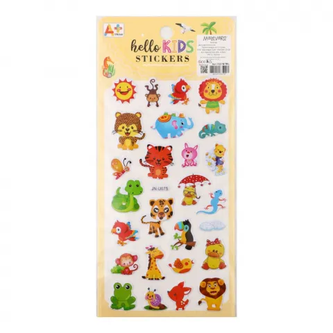 Наліпки дит. Маlevaro об`ємні  3 10х22 см 12шт. в ас.