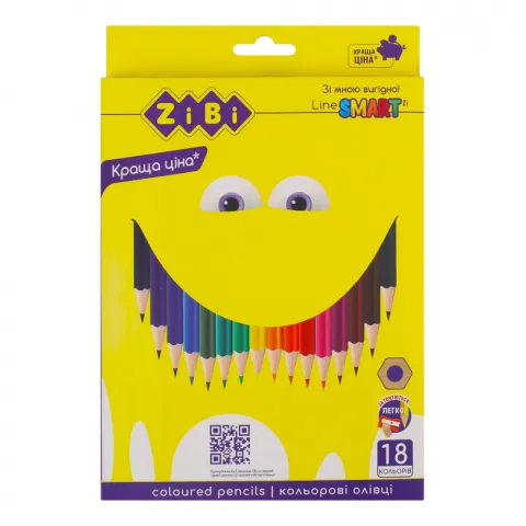 Олівці кольорові ZiBi 18 кол. Smart ZB.2425