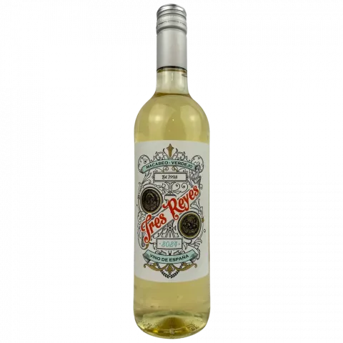 Вино Tres Reyes 0,75л сухе біле 2024 12,5 ІспаніяИ416