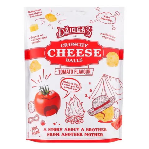 Кульки хруст. сух. сиру Dziugas 40г томати (Литва)