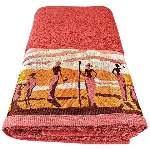 Рушник махровий DINA.ME QD-0559 70х150 см 600 г/м2 Каньйон роуз 17-1508 (Узбекистан) И4