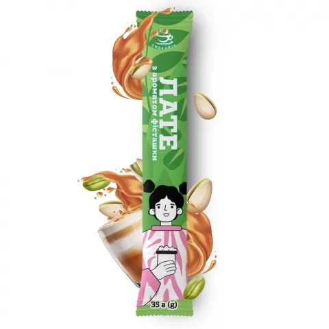 Кавовий напій Смакуйте 35 г Латте з ароматом фісташки