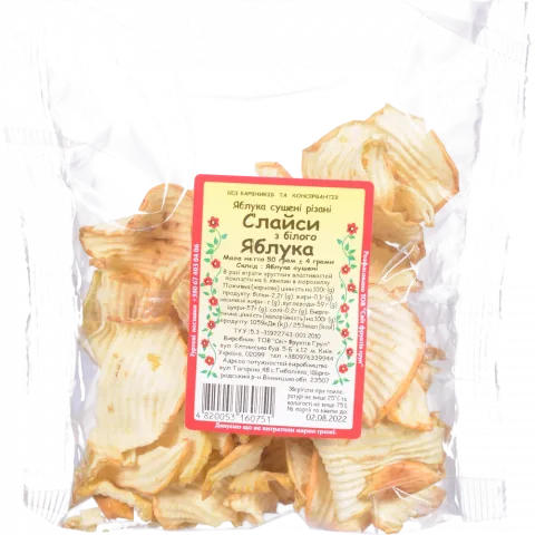 О..Слайси з білого яблука 50 г шт.