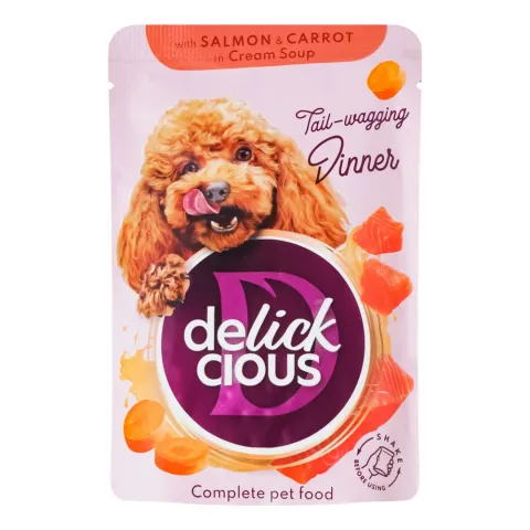 Корм д/собак Delickcious 85 г з лососем та морквою