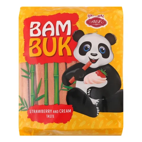 Печ АВК Бам-Бук 200 г зі смаком полуниці з вершками