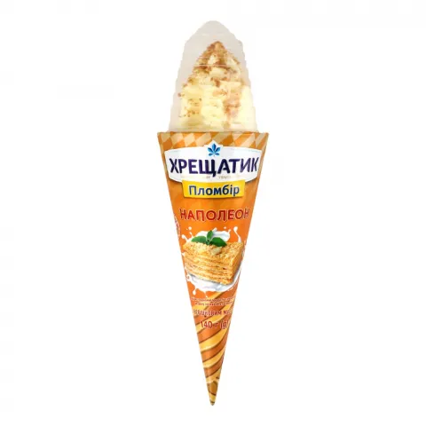 Морозиво Хрещатик 140 г ріжок Наполеон пломбір 15