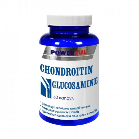 Добавка дієтична PowerFul Ходроітин та глюкозамін 1 г 60 шт. капс.