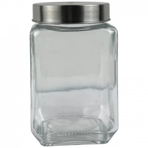 Банка скляна 700мл з кришкою квадратна 9907B-2 И114