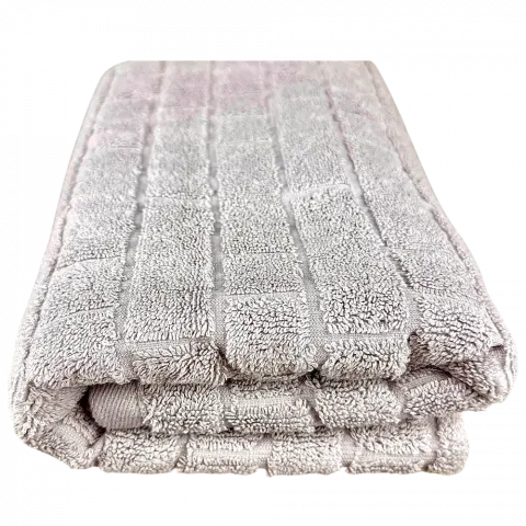 Рушник махровий DINA.ME QD-0560 50х100 см 620 г/м2 Світло сірий (Узбекистан) И939