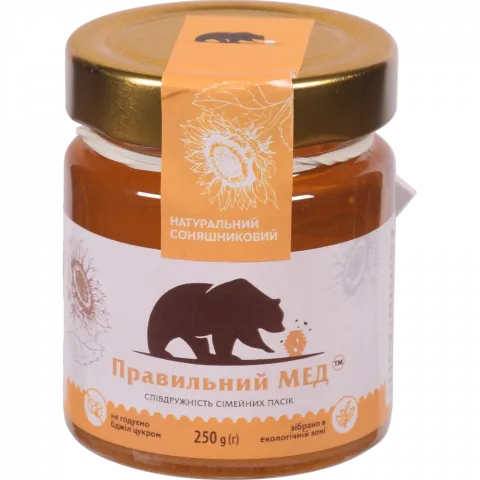 Мед Правильний мед 250 г скл. соняшниковий