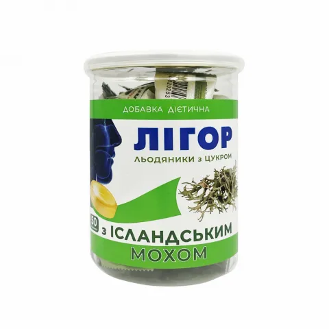 Добавка дієтична Льодяники Лігор Ісландськ. мох  50 банка
