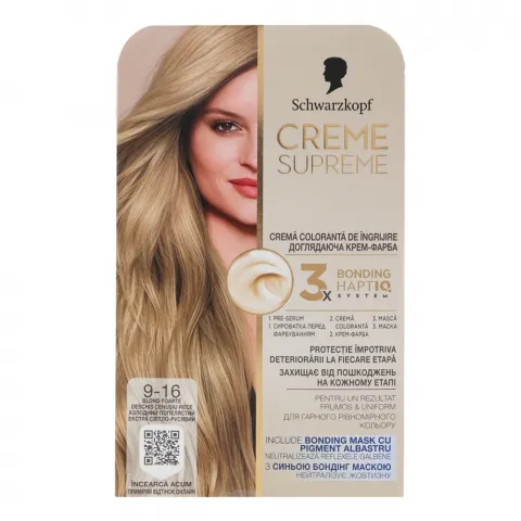 Фарба д/волосся Creme Supreme 9-16 Попеляс. Світло-Русявий