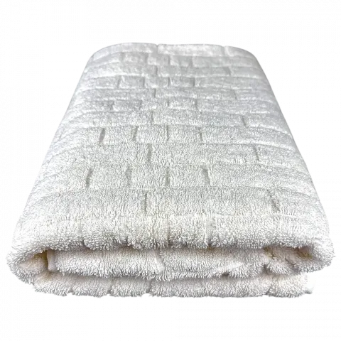 Рушник махровий DINA.ME QD-0560 70х140 см 620 г/м2 Молочний (Узбекистан) И271